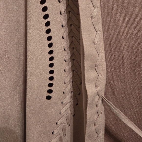 NWT Jessica Simpson baby  pink faux fringe WESTERN COWBOY vest. Size medium - Picture 6 of 11